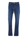 Jacob Cohen Blue Jeans With Logo Patch On The Back