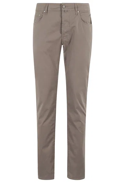 Jacob Cohen Bard 5 Tasche Gabardina Stretch In Elephant Grey