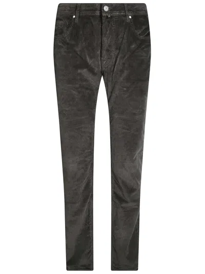 Jacob Cohen Bard Slim-fit Textured Corduroy Pants In Black