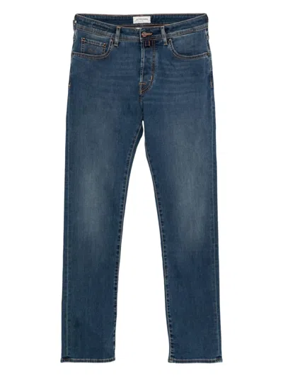 Jacob Cohen Bard Button-fly Jeans In Blue