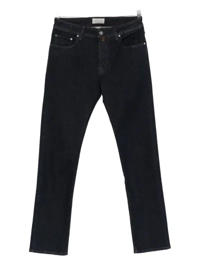 Jacob Cohen Bard Button-fly Jeans In Blue