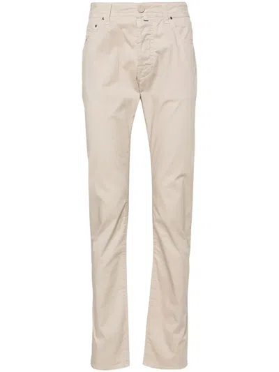 Jacob Cohen Bard Mid-rise Slim-fit Chinos In Neutrals
