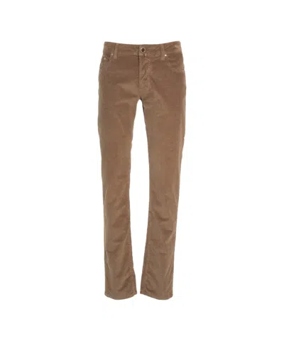 Jacob Cohen 5 Pockets Slim Fit Pants In Brown