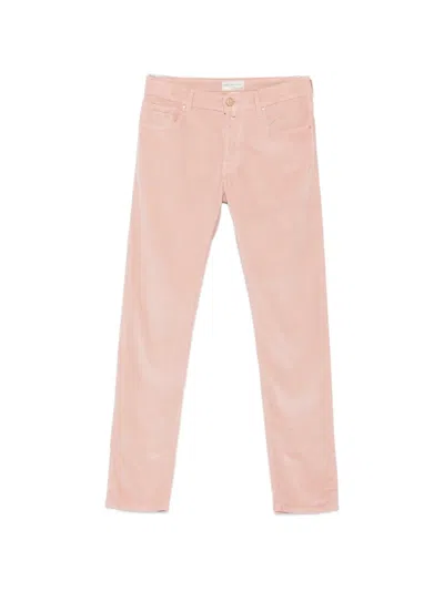 Jacob Cohen Bard Corduroy Skinny Trousers In Pink