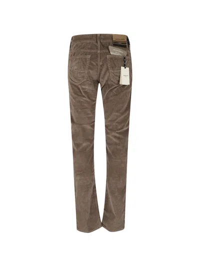 Jacob Cohen Bard Corduroy Straight-leg Trousers In Brown