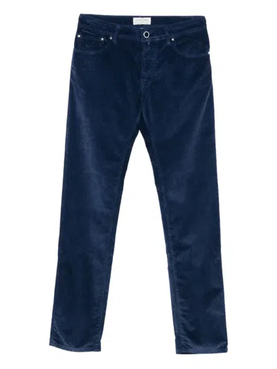 Jacob Cohen Bard Corduroy Trousers In Blue