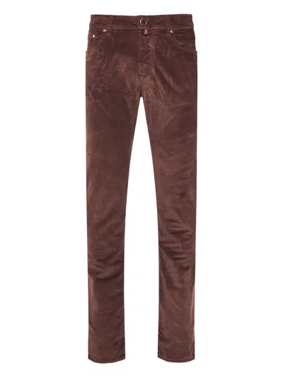 Jacob Cohen Bard Hose Aus Cord In Burgundy