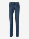 Jacob Cohen Skinny Stonewashed Jeans In Denim Dark Blue