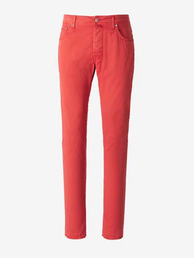 Jacob Cohen Slim Fit Bard Jeans In Red