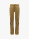 Jacob Cohen Bard Cotton Stretch Trouser With Iconic Handkerchief In Green