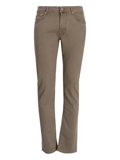 Jacob Cohen Bard Cotton Trousers In Brown