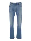 Jacob Cohen 'bard' Light Blue Five Pocket Jeans With Logo Patch On The Back In Blu