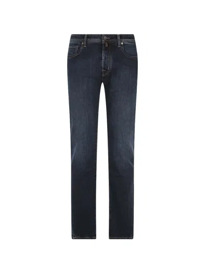 Jacob Cohen Bard Faded-effect Straight-leg Jeans In Blue
