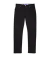 Jacob Cohen Crocodile Skin-patch Bard Slim Jeans In Black