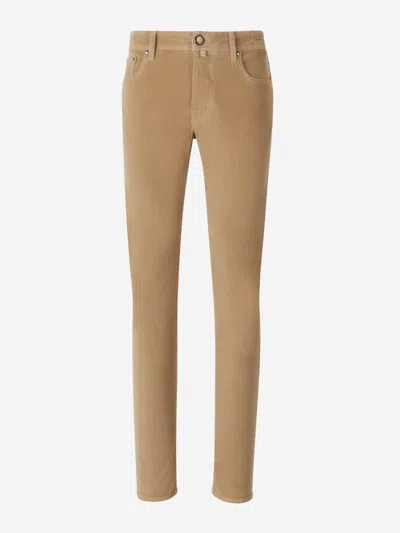 Jacob Cohen Bard Five Pocket Trousers In Yellow