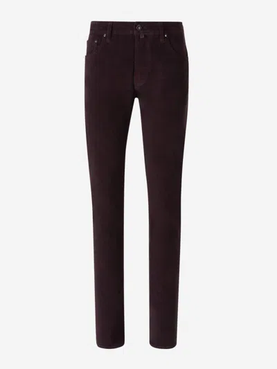 Jacob Cohen Bard Five Pocket Trousers In Brown