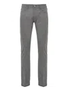 Jacob Cohen Bard Grey Trousers In Slim Wool  In Gold