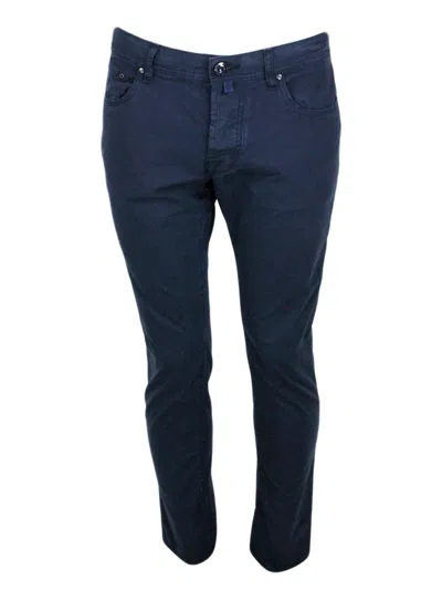 Jacob Cohen Bard J688 Luxury Edition Trousers In Soft Stretch Cotton With 5 Pockets With Closure Buttons And Lac In Y99