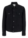 Jacob Cohen Black Classic Collar Denim Jacket In Black
