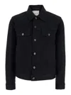 Jacob Cohen Black Classic Collar Denim Jacket In Black