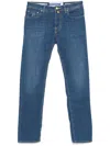 Jacob Cohen Straight Trousers Belt Loops In Blue