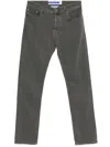 Jacob Cohen Tailored Charcoal Grey Jeans With Classic Five-pocket Design In Grey