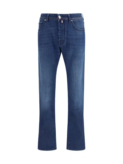 Jacob Cohen Men Bard Jeans In Super Stretch Denim In Blue