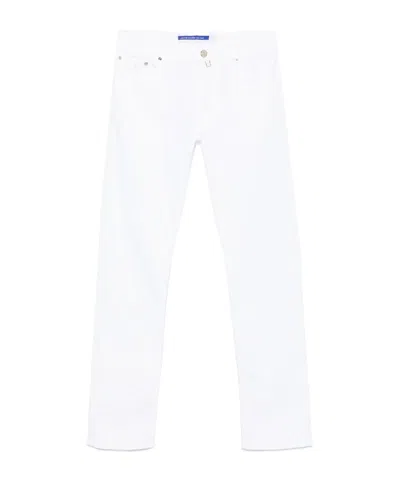 JACOB COHEN JACOB COHEN LOGO PATCH SLIM-FIT PANTS