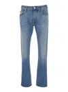 Jacob Cohen 'bard' Light Blue Five Pocket Jeans With Logo Patch On The Back