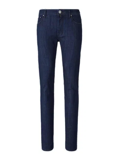 JACOB COHEN BARD LOGO PATCH SLIM-FIT JEANS