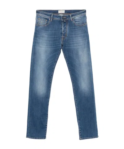 Jacob Cohen Bard Logo-patch Slim-fit Denim Jeans In Animal Print