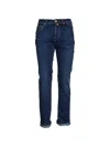 Jacob Cohen Bard Patterned Insert Jeans In Blue