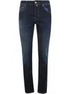 Jacob Cohen 'scott' Blue Skinny Jeans With Contrasting Stitching