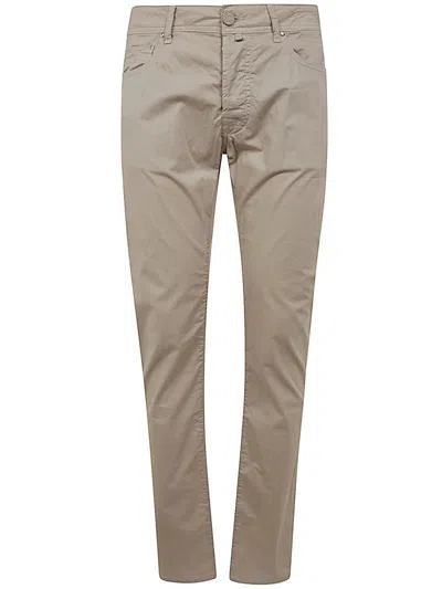 Jacob Cohen Bard Slim Fit Five Pockets Denim In Neutral