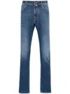 Jacob Cohen Pant 5 Pocket Slim Fit Bard Denim Blue Stretch In Blue