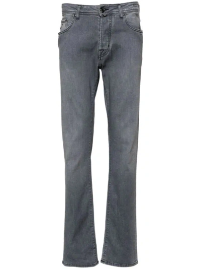 Jacob Cohen Bard Mid-rise Slim-fit Jeans In Grey