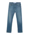 Jacob Cohen Slim Faded Effect Jeans With Belt Loops In Blue