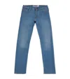 Jacob Cohen Blue Cotton Slim Men Jeans In Blue