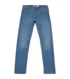 Jacob Cohen Blue Cotton Slim Men Jeans In Blue
