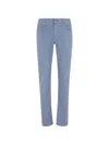 Jacob Cohen Straight Leg Cotton Pants Five Pocket Design In Blue