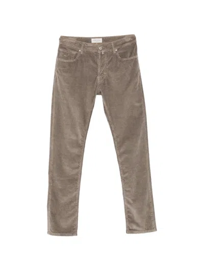 Jacob Cohen Bard Slim-fit Corduroy Trousers In Neutral