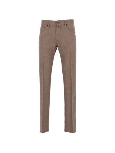 Jacob Cohen Bard Slim-fit Trousers In 브라운