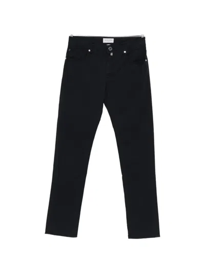 Jacob Cohen Bard Straight Trousers In Black