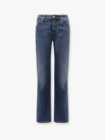 Jacob Cohen Bard Stretch Cotton Jeans With Iconic Handkerchief