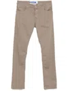 Jacob Cohen Straight Trousers With Pockets And Loops In Grey