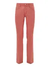 Jacob Cohen Red Cotton Skinny Pant In Pink