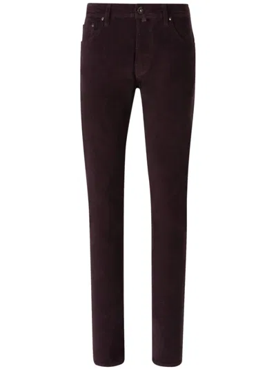 Jacob Cohen Bard Trousers In Embroidered Logo On Front Pocket