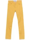 Jacob Cohen Slim Leg Trousers With Belt Loops In Yellow