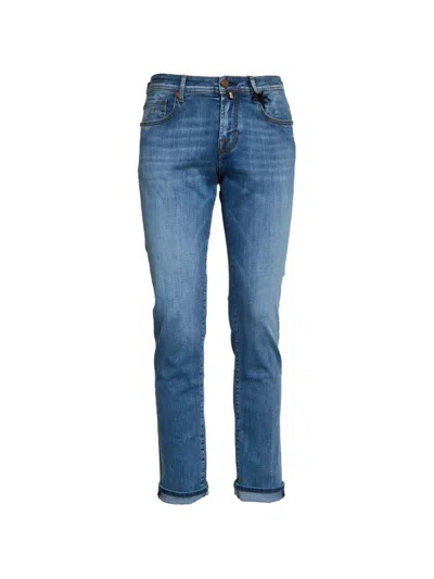 Jacob Cohen Bard Zip Fastening Slim Jeans In Blue