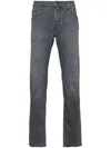 Jacob Cohen Barny Low-rise Slim-fit Jeans In Grey